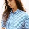 Camisa de popelín a rayas de corte holgado Camisa de popelín a rayas de corte holgado