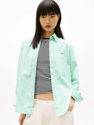 Camisa de popelín a rayas de Tommy Jeans