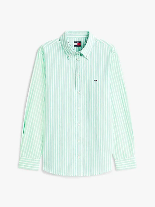 Camisa de popelín a rayas de Tommy Jeans Camisa de popelín a rayas de Tommy Jeans