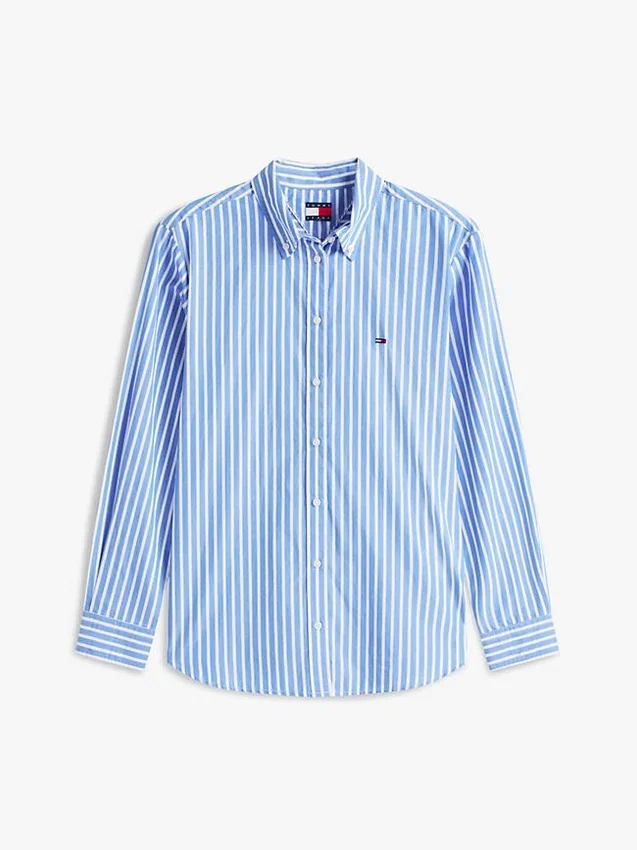 Camisa de popelín a rayas de Tommy Jeans Camisa de popelín a rayas de Tommy Jeans