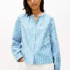 Camisa de popelín sin cuello Camisa de popelín sin cuello