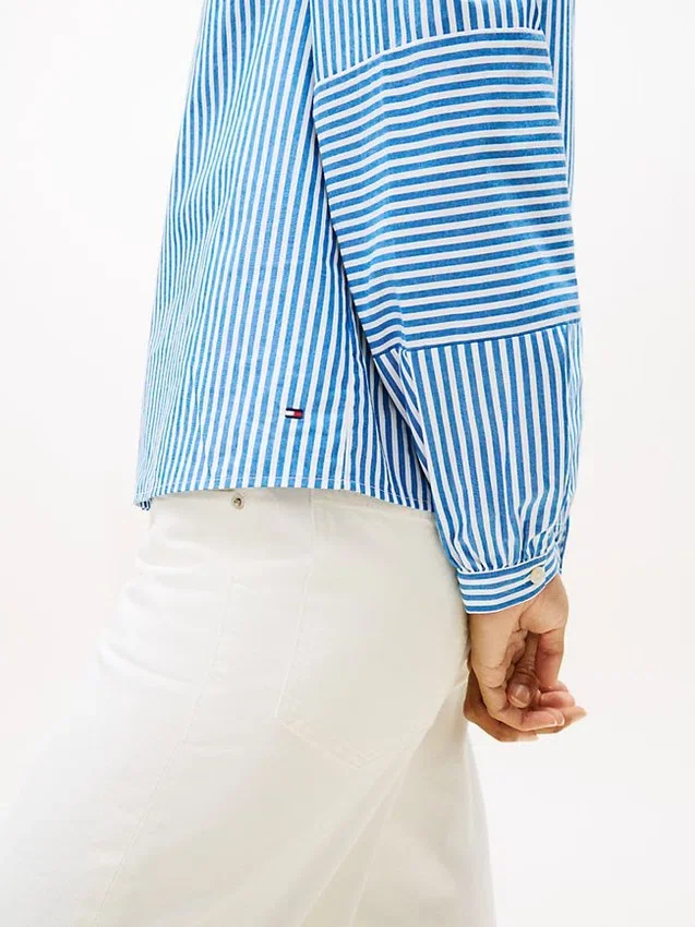 Camisa de popelín sin cuello Camisa de popelín sin cuello