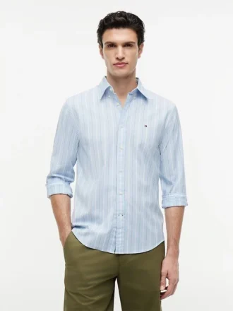 Camisa de rayas de corte regular para todo el día