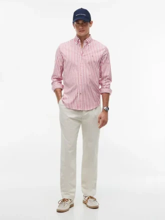 Camisa de rayas de corte regular para todo el día
