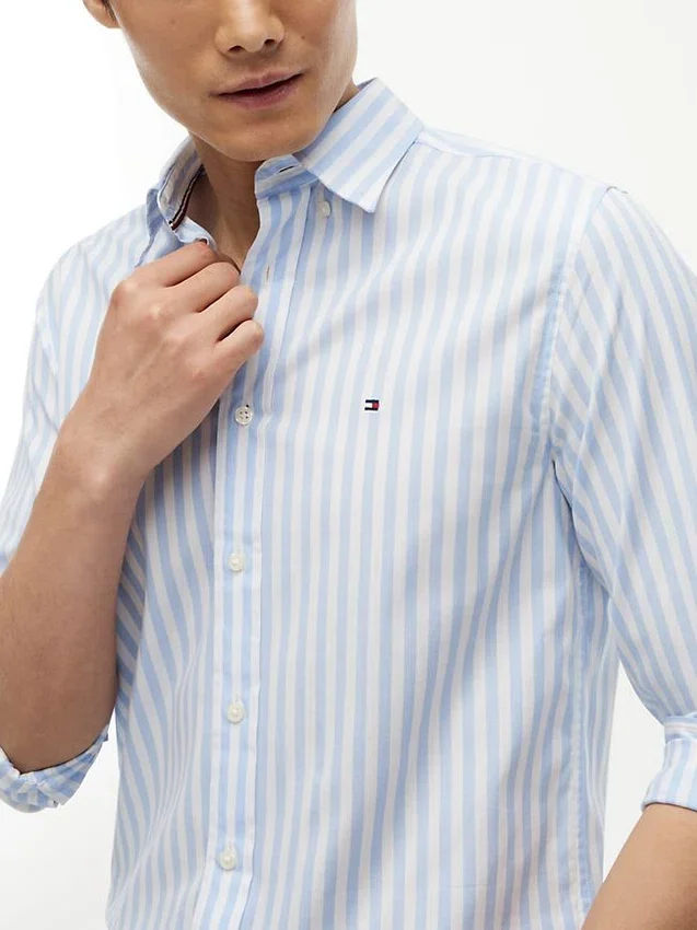 Camisa de rayas de corte regular para todo el día Camisa de rayas de corte regular para todo el día