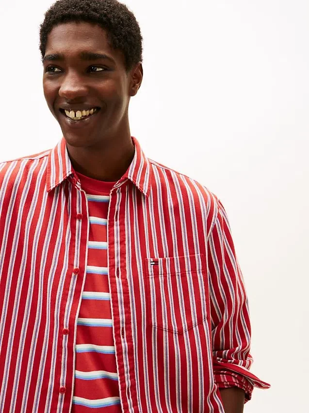Camisa de rayas holgada de Tommy Jeans Camisa de rayas holgada de Tommy Jeans