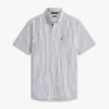 Camisa de seersucker a rayas de corte regular Camisa de seersucker a rayas de corte regular