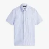 Camisa de seersucker a rayas de corte regular Camisa de seersucker a rayas de corte regular