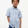 Camisa de seersucker a rayas para niño
