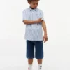 Camisa de seersucker a rayas para niño