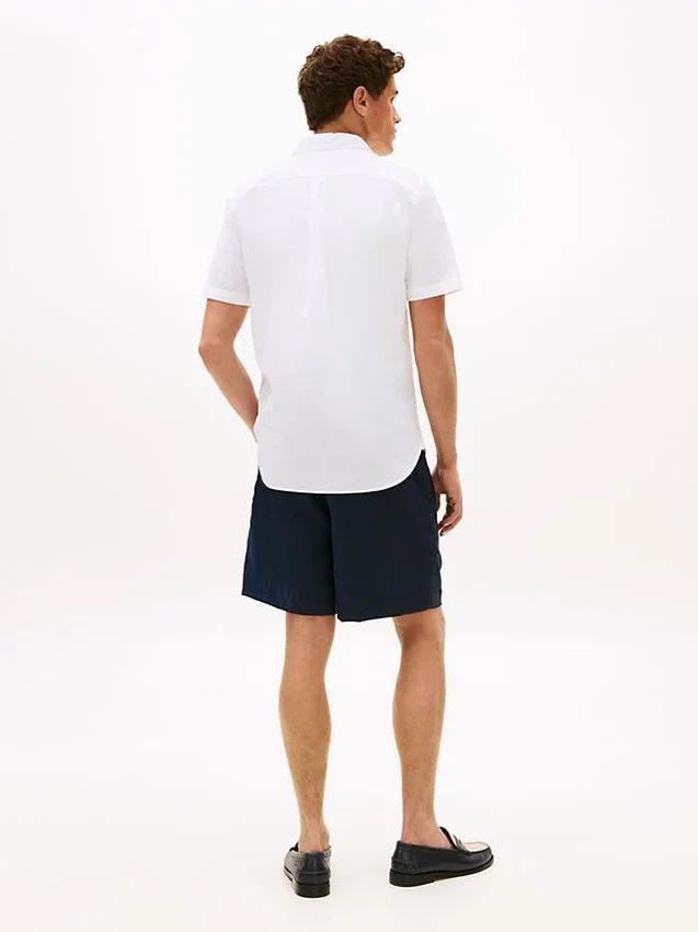 Camisa de seersucker de corte regular Camisa de seersucker de corte regular
