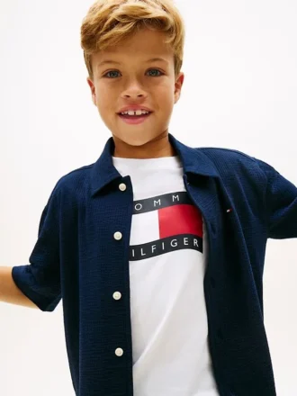 Camisa de seersucker para niño