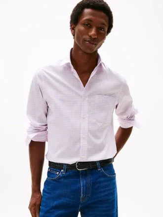 Camisa de vestir a cuadros THFlex de corte regular Camisa de vestir a cuadros THFlex de corte regular
