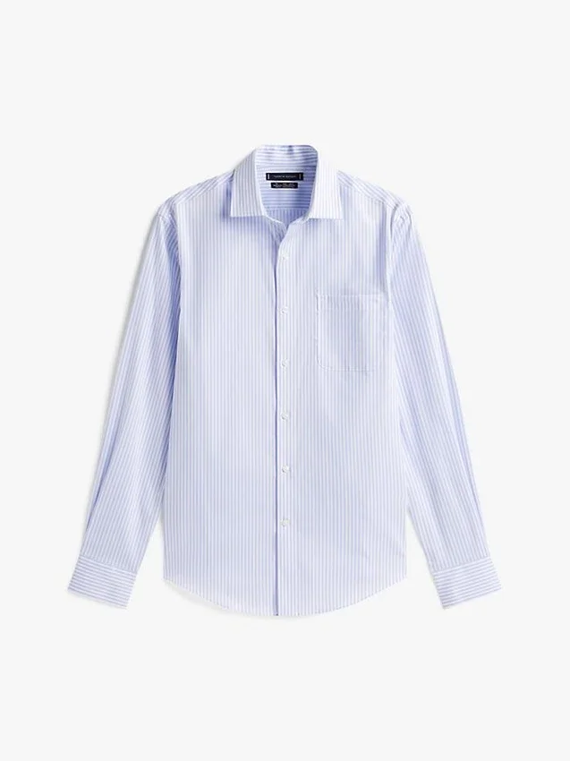 Camisa de vestir a rayas THFlex de corte regular Camisa de vestir a rayas THFlex de corte regular