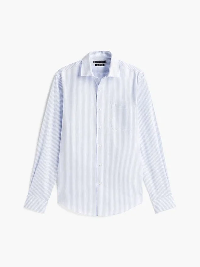 Camisa de vestir a rayas THFlex de corte regular Camisa de vestir a rayas THFlex de corte regular