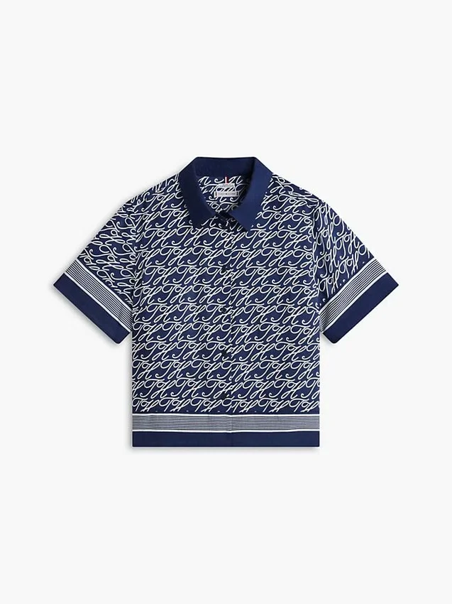 Camisa de voile con monograma en letra cursiva Camisa de voile con monograma en letra cursiva