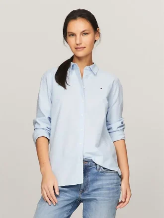 Camisa elástica de corte regular de Oxford Camisa elástica de corte regular de Oxford