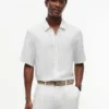 Camisa holgada de mezcla de lino de New York Label Camisa holgada de mezcla de lino de New York Label