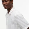 Camisa holgada de mezcla de lino de New York Label Camisa holgada de mezcla de lino de New York Label