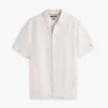 Camisa holgada de mezcla de lino de New York Label Camisa holgada de mezcla de lino de New York Label