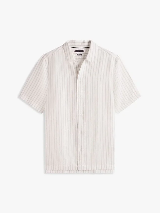 Camisa holgada de mezcla de lino de New York Label Camisa holgada de mezcla de lino de New York Label