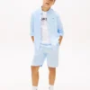 Camisa holgada de mezcla de lino para niño