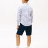 Camisa infantil a rayas de mezcla de lino
