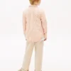 Camisa infantil a rayas de mezcla de lino