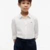 Camisa infantil de mezcla de lino y algodón