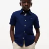 Camisa infantil de mezcla de lino y algodón