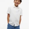Camisa infantil de mezcla de lino y algodón