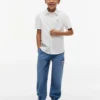 Camisa infantil de mezcla de lino y algodón
