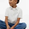 Camisa infantil de mezcla de lino y algodón