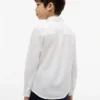 Camisa infantil de mezcla de lino y algodón