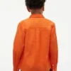 Camisa infantil de mezcla de lino y algodón
