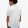 Camisa infantil de mezcla de lino y algodón