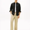 Camisa oversize de sarga cepillada de corte regular Camisa oversize de sarga cepillada de corte regular