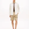 Camisa oversize de sarga cepillada de corte regular Camisa oversize de sarga cepillada de corte regular
