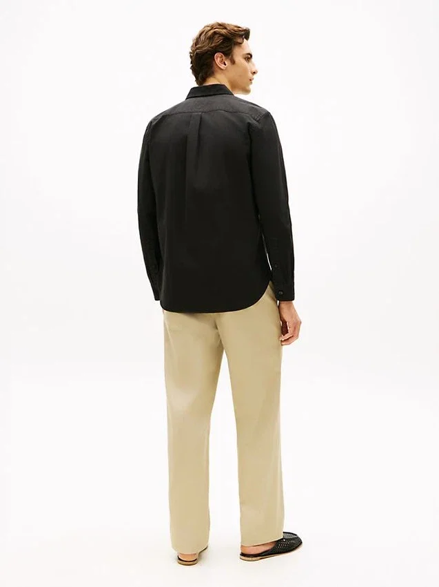 Camisa oversize de sarga cepillada de corte regular Camisa oversize de sarga cepillada de corte regular
