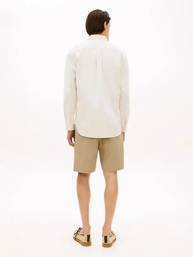 Camisa oversize de sarga cepillada de corte regular Camisa oversize de sarga cepillada de corte regular