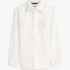 Camisa oversize de sarga cepillada de corte regular Camisa oversize de sarga cepillada de corte regular