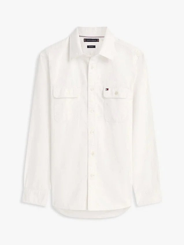 Camisa oversize de sarga cepillada de corte regular Camisa oversize de sarga cepillada de corte regular