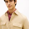 Camisa oversize de sarga con efecto slub y corte regular Camisa oversize de sarga con efecto slub y corte regular