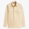 Camisa oversize de sarga con efecto slub y corte regular Camisa oversize de sarga con efecto slub y corte regular