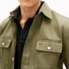 Camisa oversize de sarga slub de corte regular