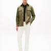Camisa oversize de sarga slub de corte regular