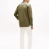 Camisa oversize de sarga slub de corte regular