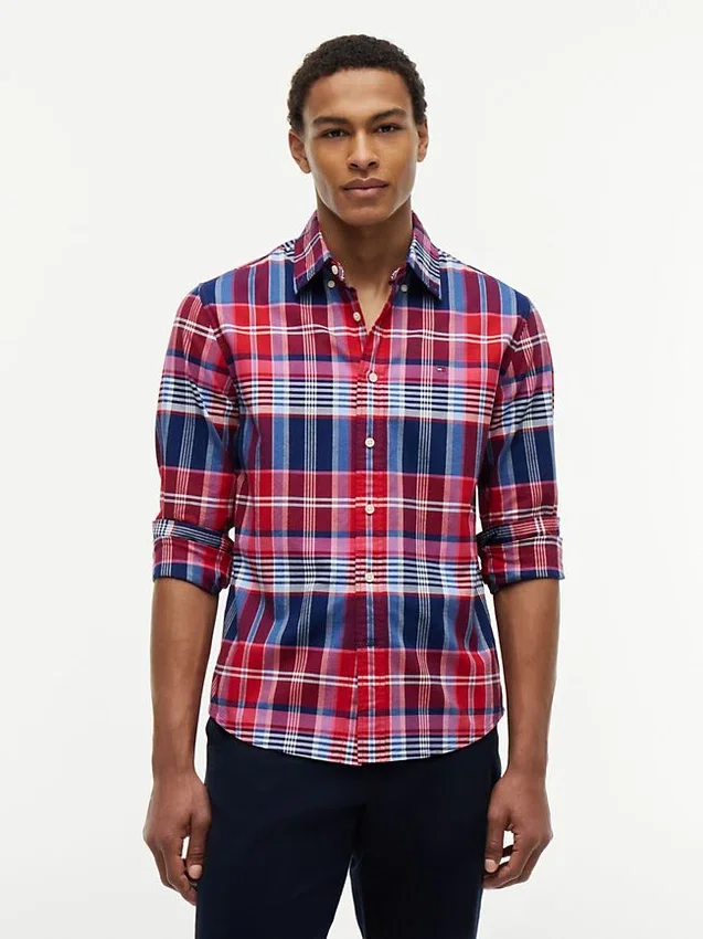 Camisa Oxford a cuadros de corte regular Camisa Oxford a cuadros de corte regular