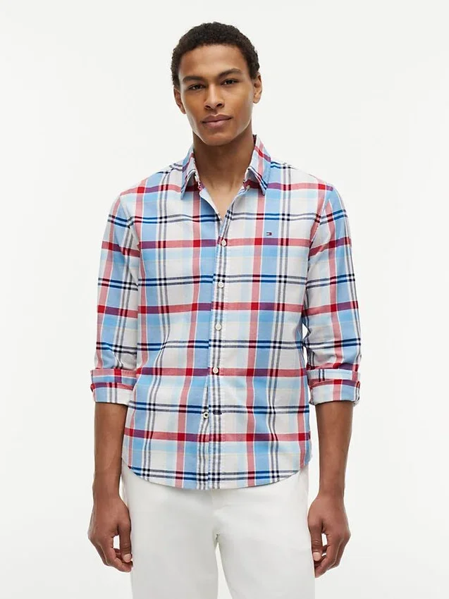 Camisa Oxford a cuadros de corte regular Camisa Oxford a cuadros de corte regular