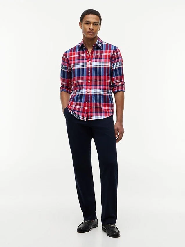 Camisa Oxford a cuadros de corte regular Camisa Oxford a cuadros de corte regular